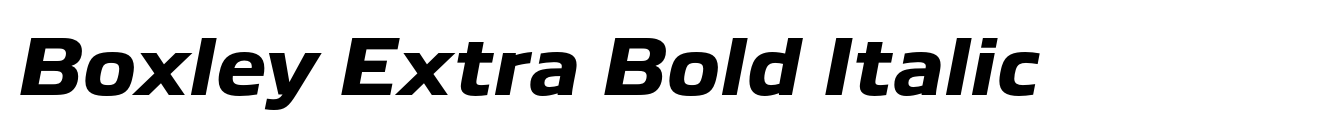 Boxley Extra Bold Italic
